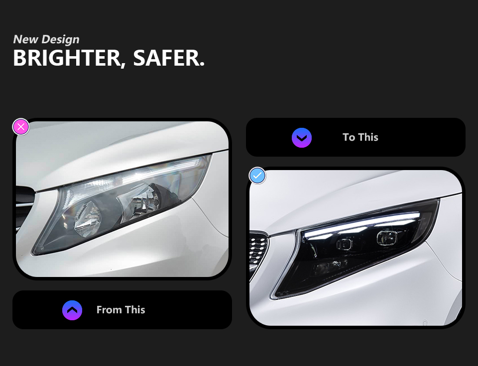 For Mercedes-Benz V-Class Vito W447 headlight assembly 