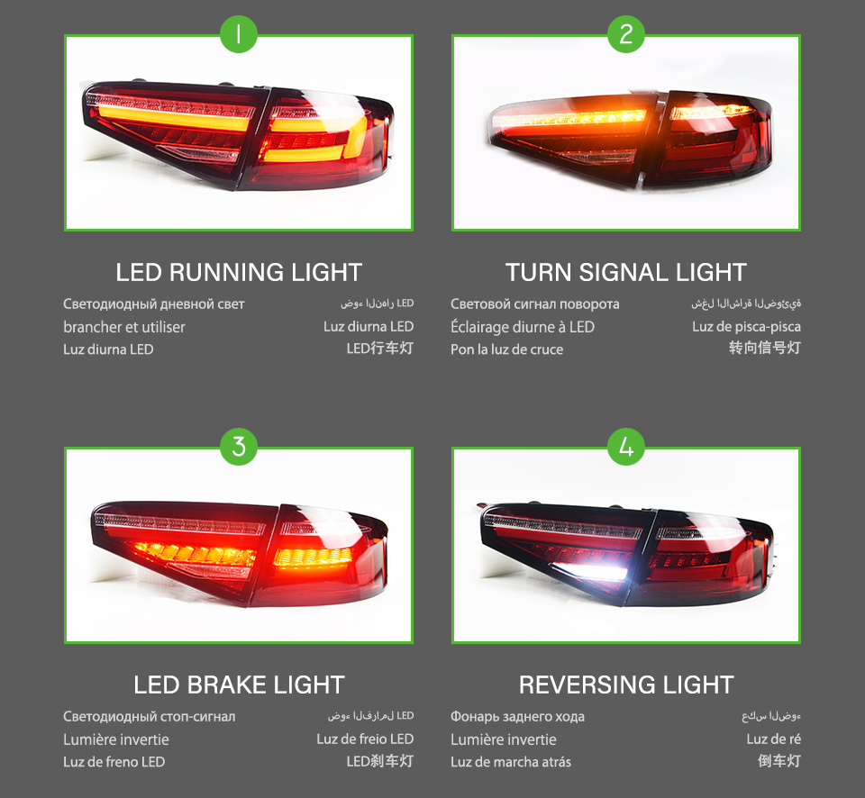For Audi A4 2013-2016 Taillight assembly