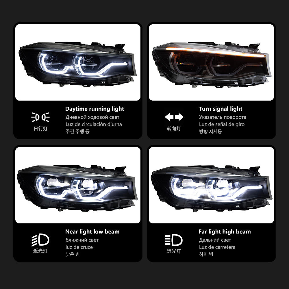 For BMW X3 F34 GT 2013-2020 headlight assembly