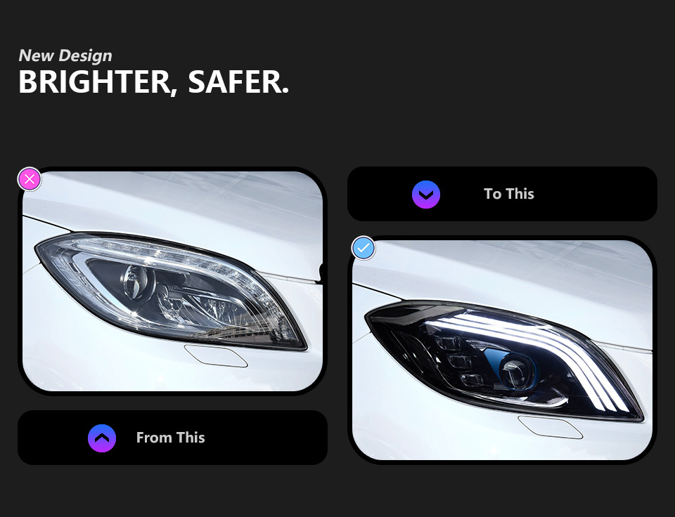 For Mercedes-Benz 2012-2015 W166 headlight assembly 