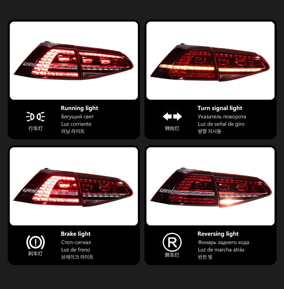 For Volkswagen Golf 7 2013-2017 Taillight assembly