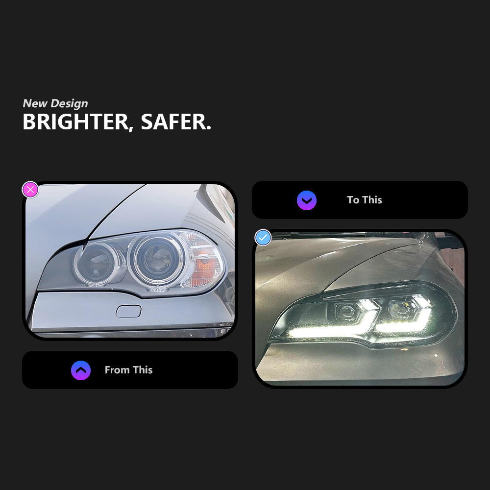 For BMW X5 E70 2007-2013  headlight assembly