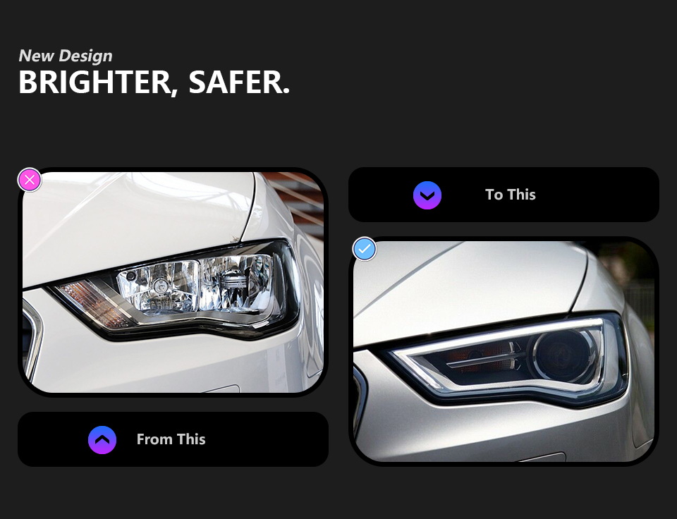 For Audi A3 2013-2016 headlight assembly 