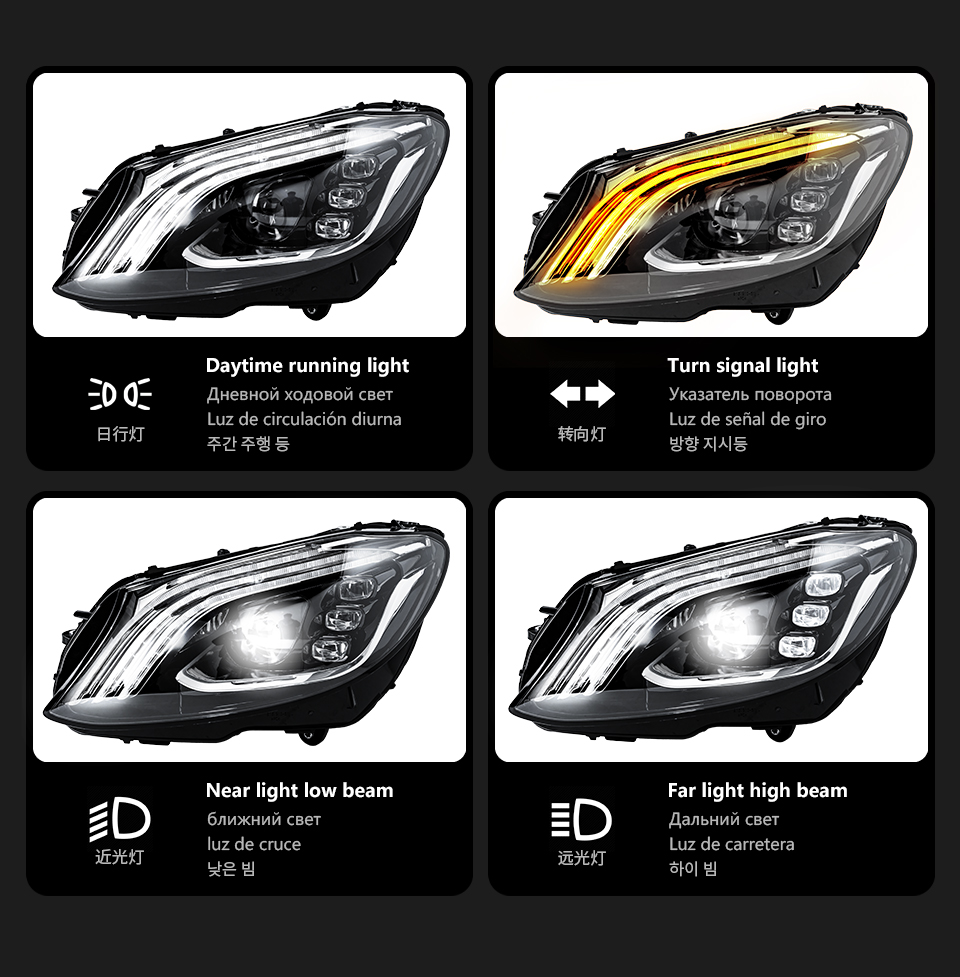 For Mercedes-Benz W205 headlight assembly 