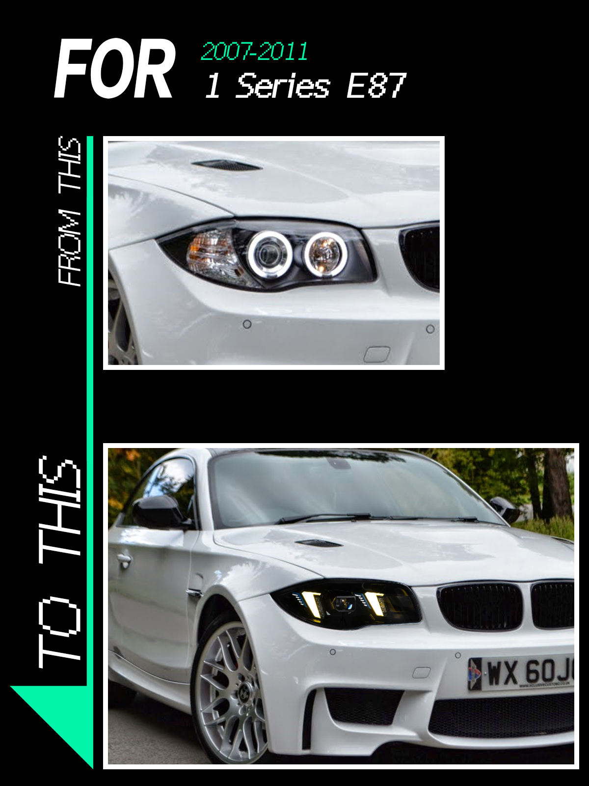 For BMW 1 Series E87 2007-2011 headlight assembly