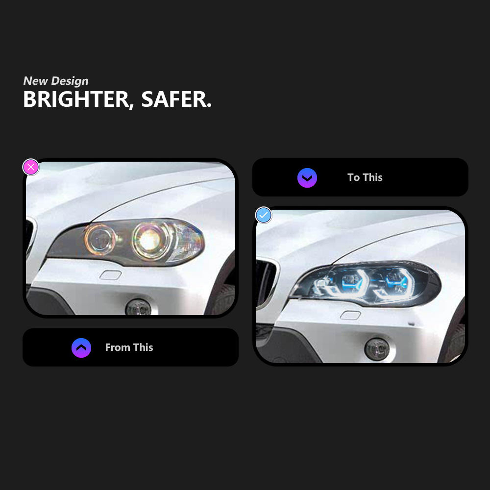 For BMW X5 E70 2007-2013  headlight assembly