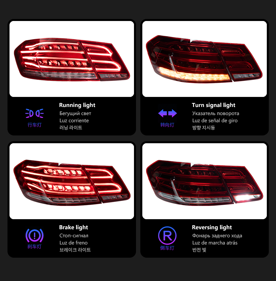 Taillight Assembly Replacement For Mercedes-Benz E-Class W212 2009-2016