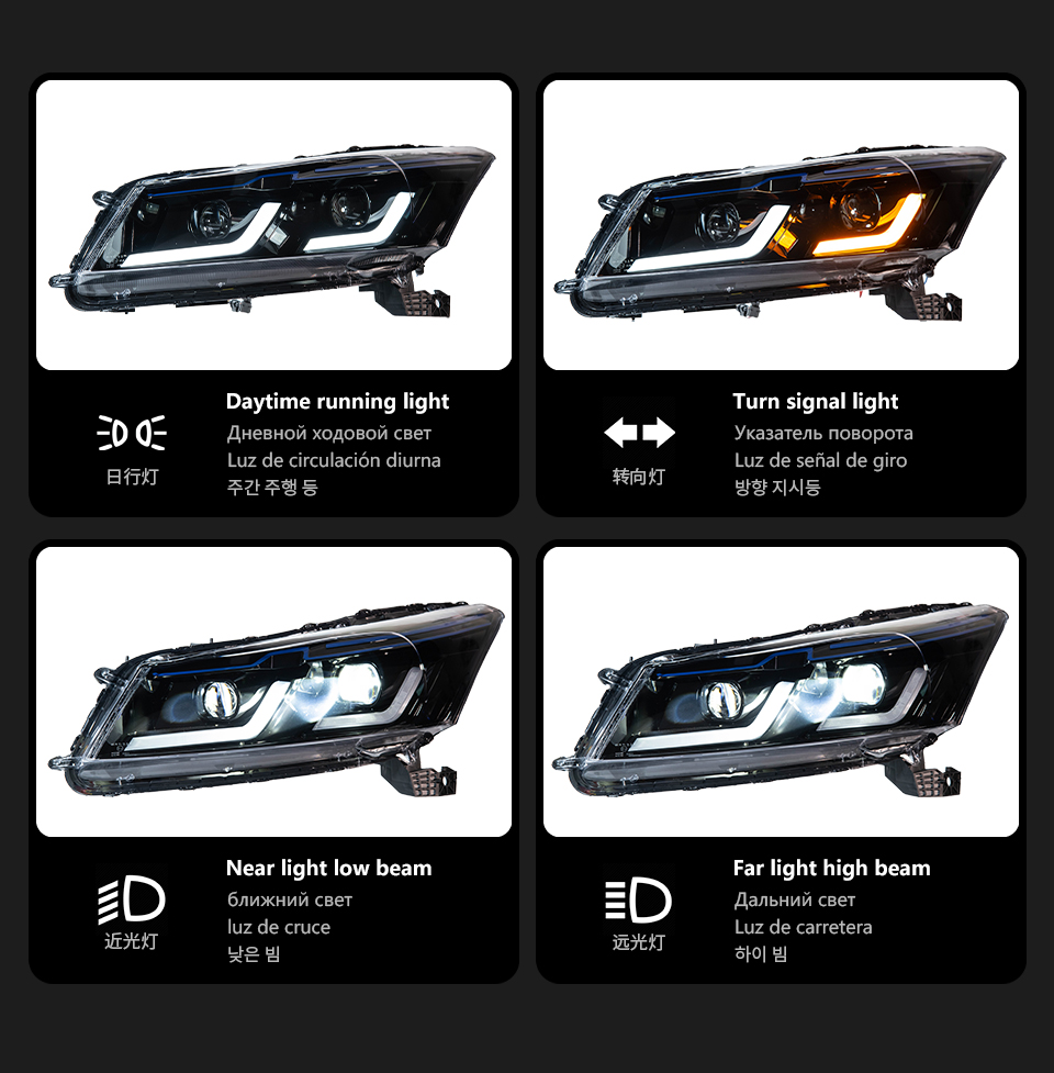 For Honda Accord 2008-2012 headlight assembly 