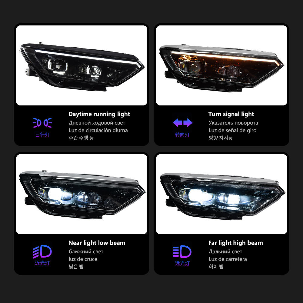 For Volkswagen Passat B8 2016 2020 headlight assembly