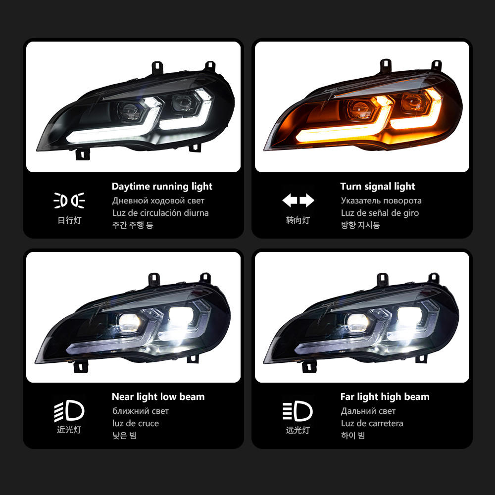 For BMW X5 E70 2007-2013  headlight assembly