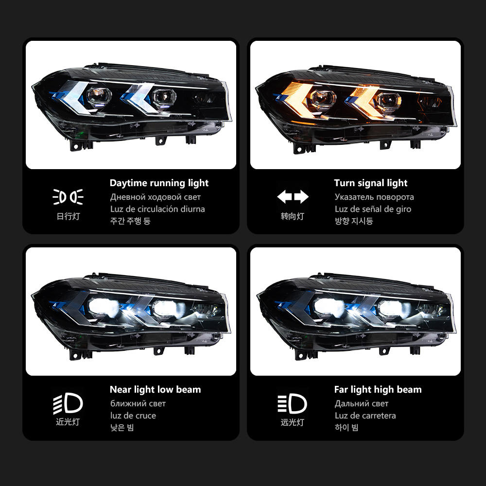 For BMW X5 F15 X6 F16 2014-2018 headlight assembly