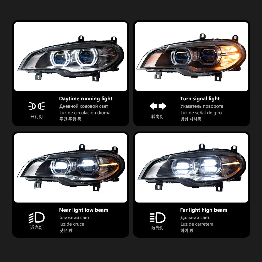 For BMW X5 E70 2007-2013  headlight assembly