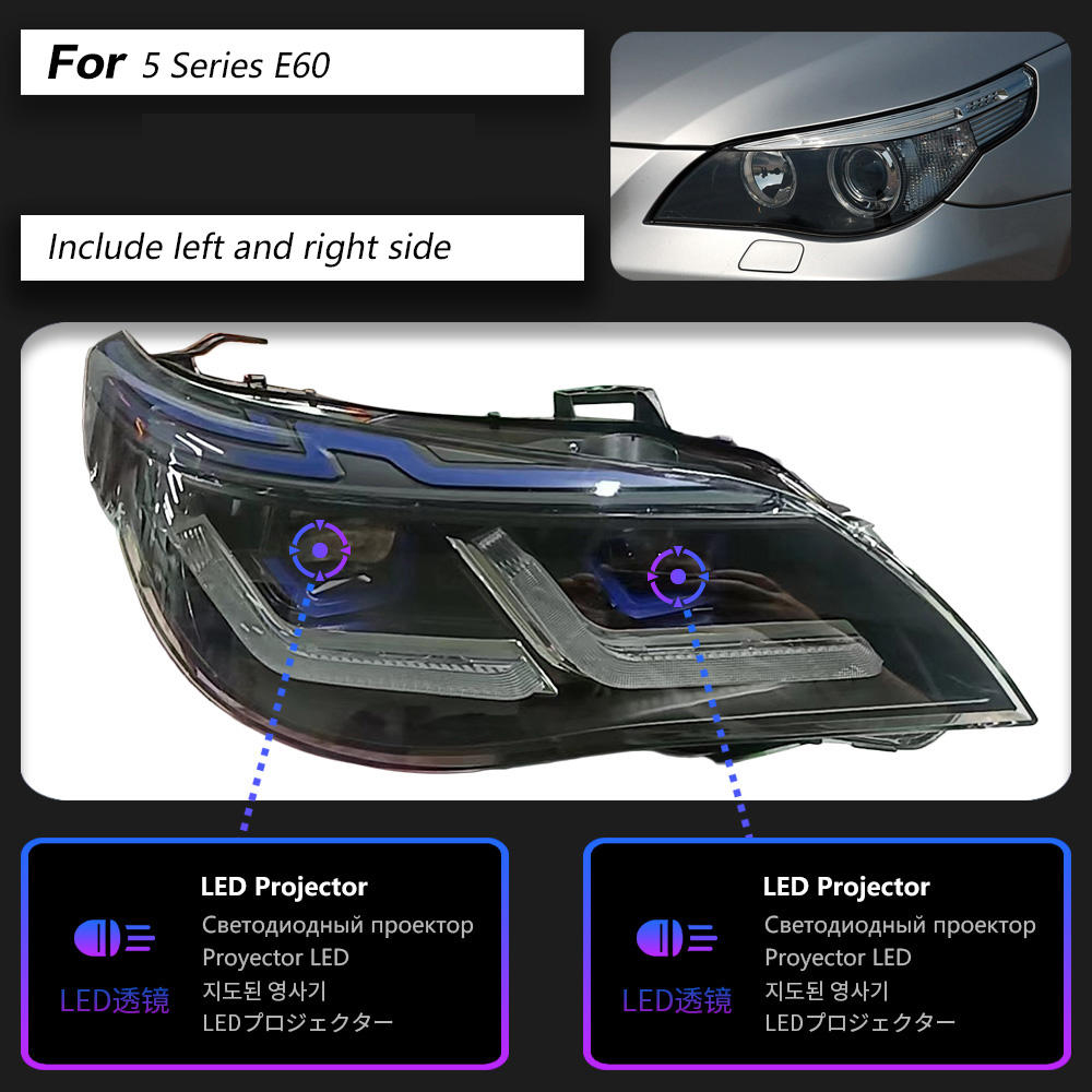 For BMW 5 Series E60 2003-2009 LED headlight assembly