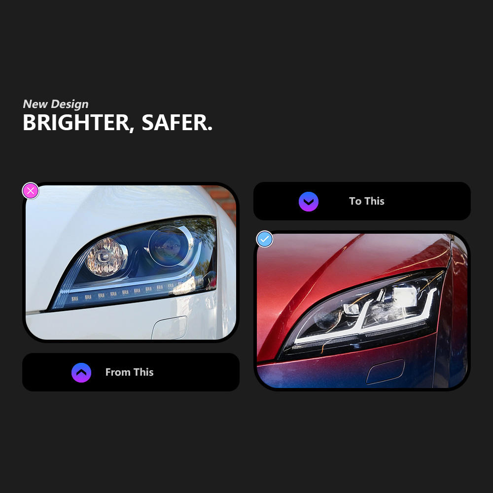 For Audi TT 2006-2014 headlight assembly 