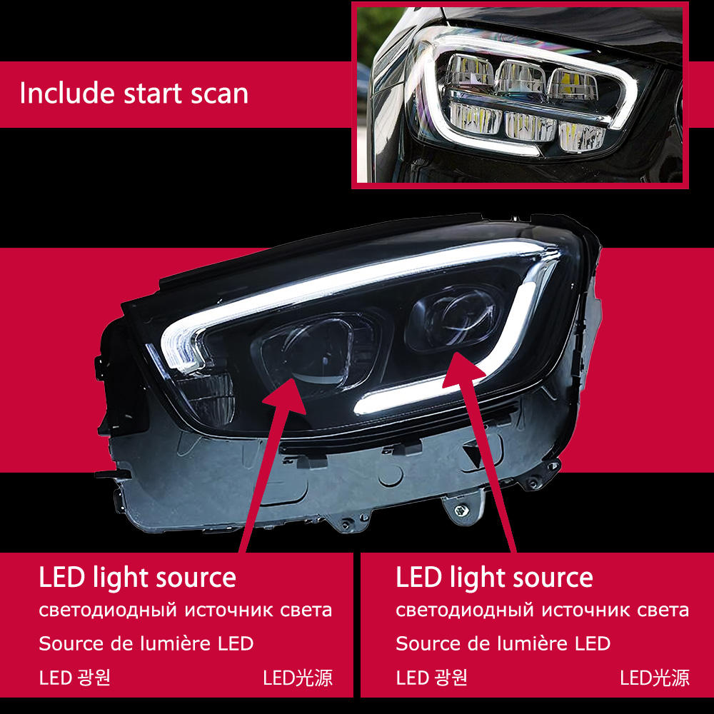 For Mercedes-Benz GLC  X253 headlight assembly 