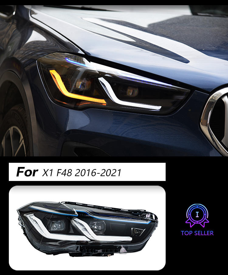 For BMW X1 F48 2016-2021 headlight assembly