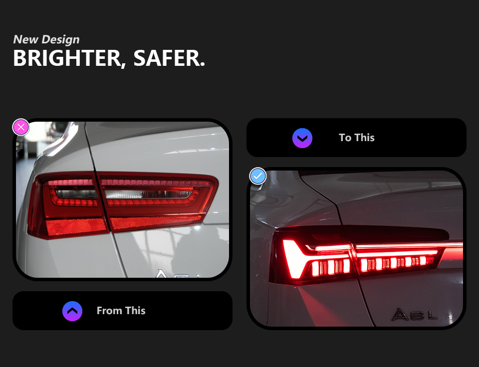 For Audi A6 2012-2015 C7 Taillight assembly