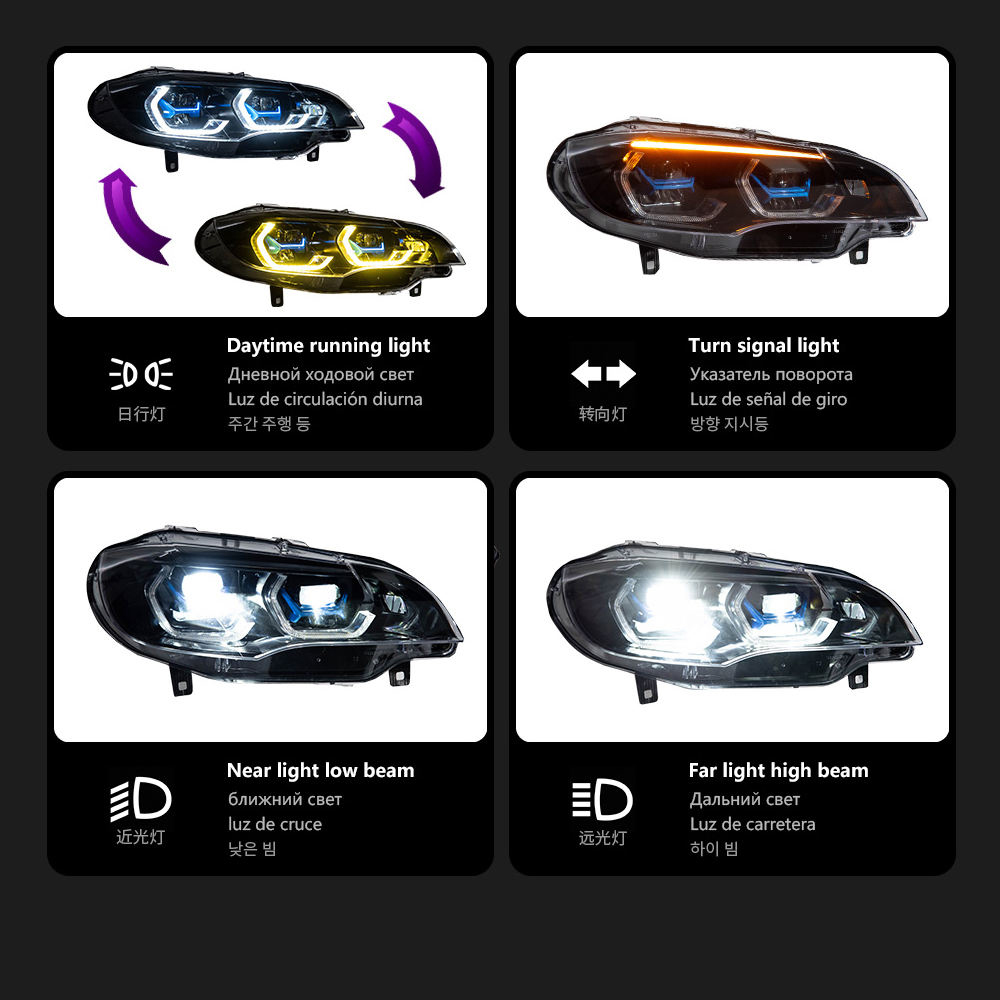 For BMW E71/X6 E72 2007-2014  headlight assembly