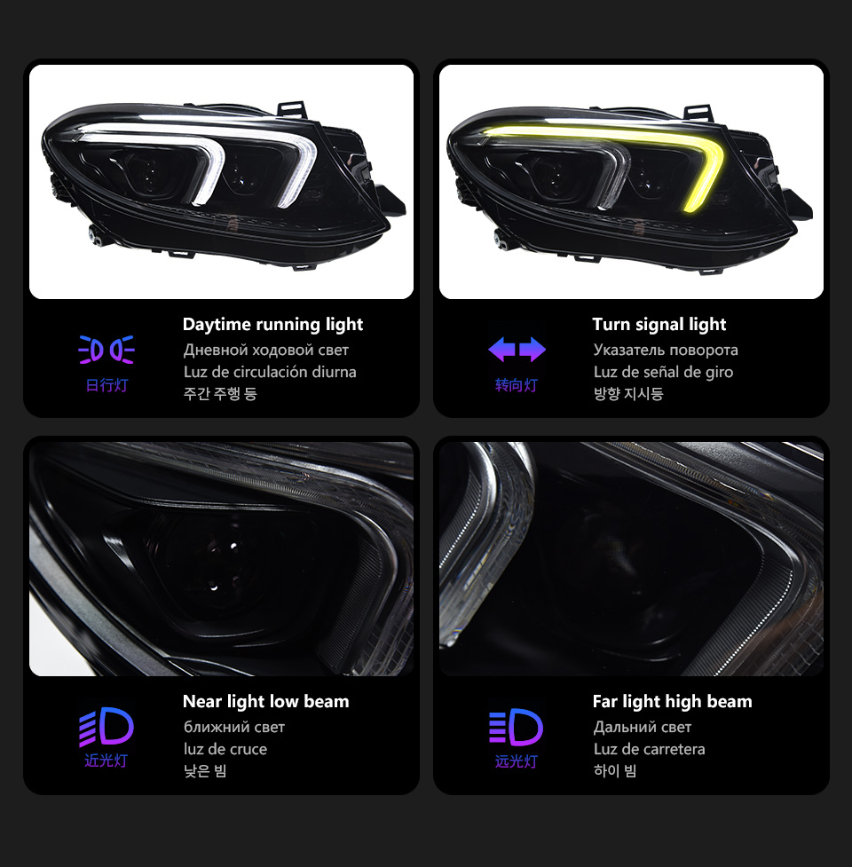 For Mercedes-Benz GLE 2015-2019 headlight assembly  