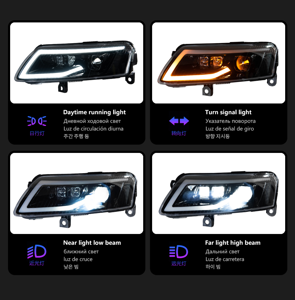 For Audi A6 2004-2011 headlight assembly 