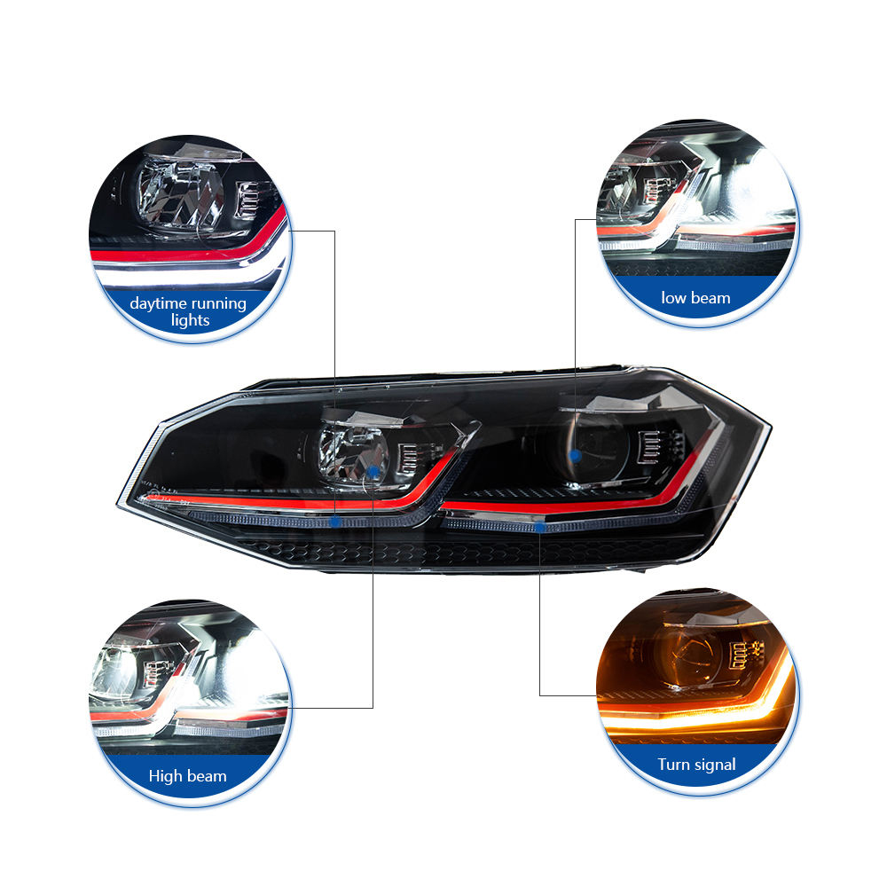 For Polo 2017-2021 Vento Virtus headlight assembly