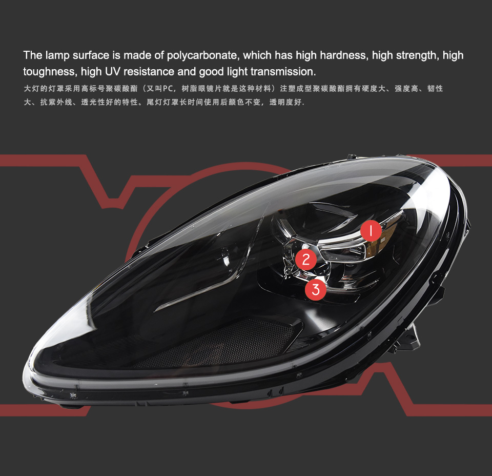 For Porsche Cayenne 2014-2019 headlight assembly