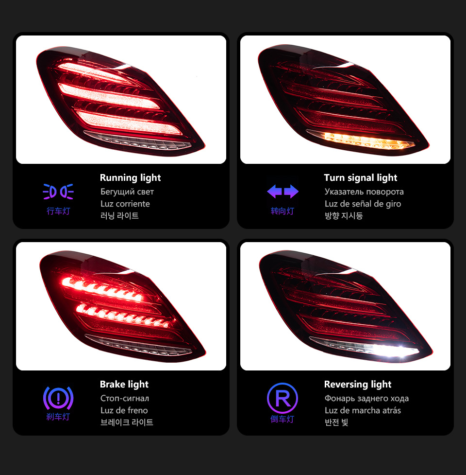 For Mercedes-Benz W205 Taillight assembly