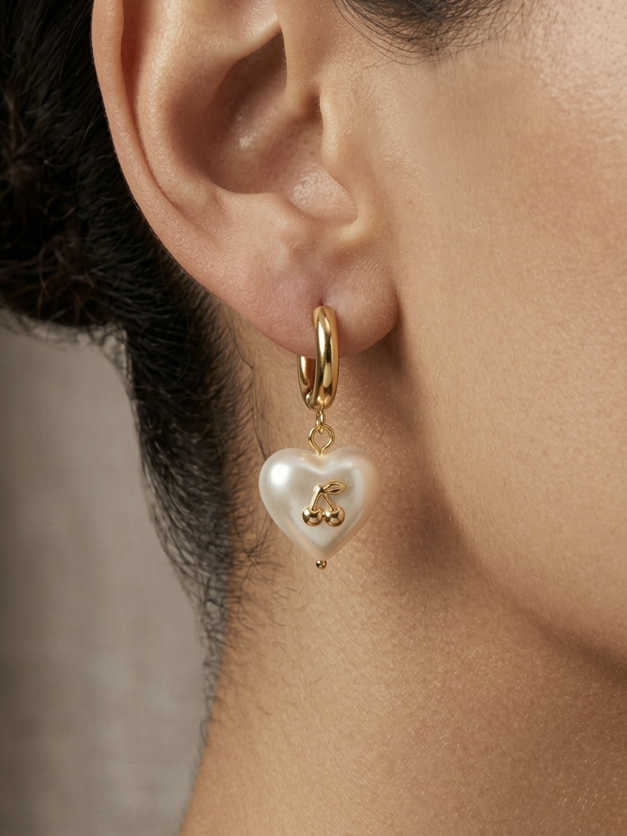 Cherry heart Earrings