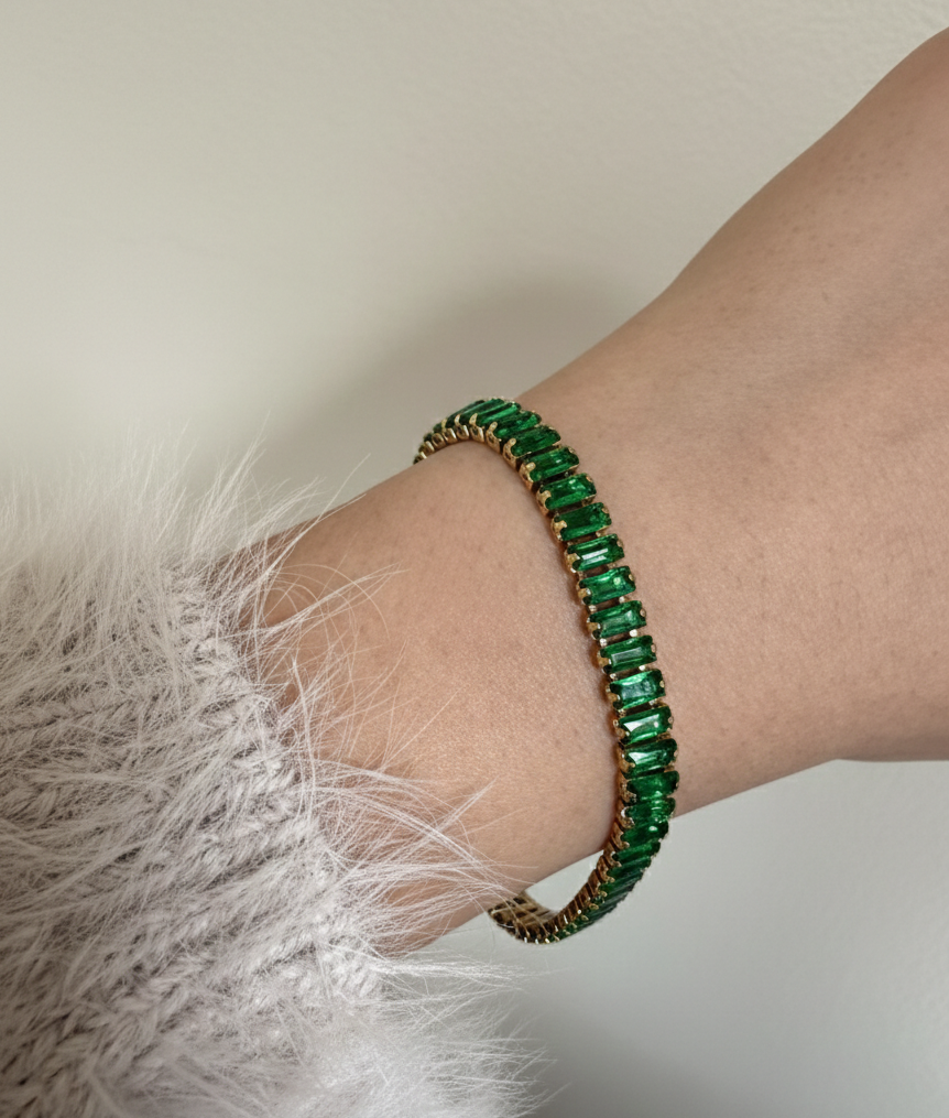 Emerald Green Tennis Bracelet
