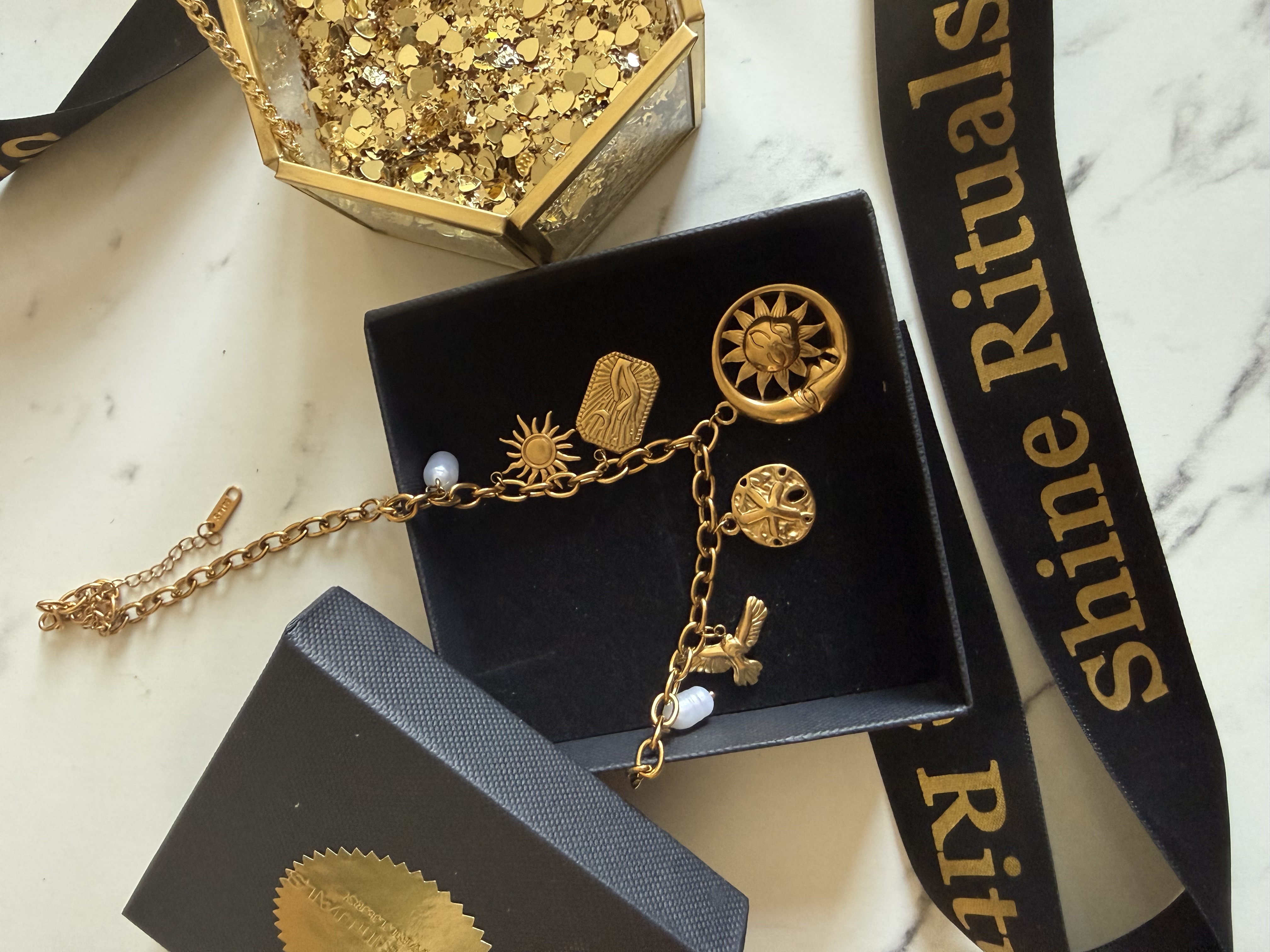 Sunshine Charms Necklace | Waterproof and Tarnish Free 18K gold plated 