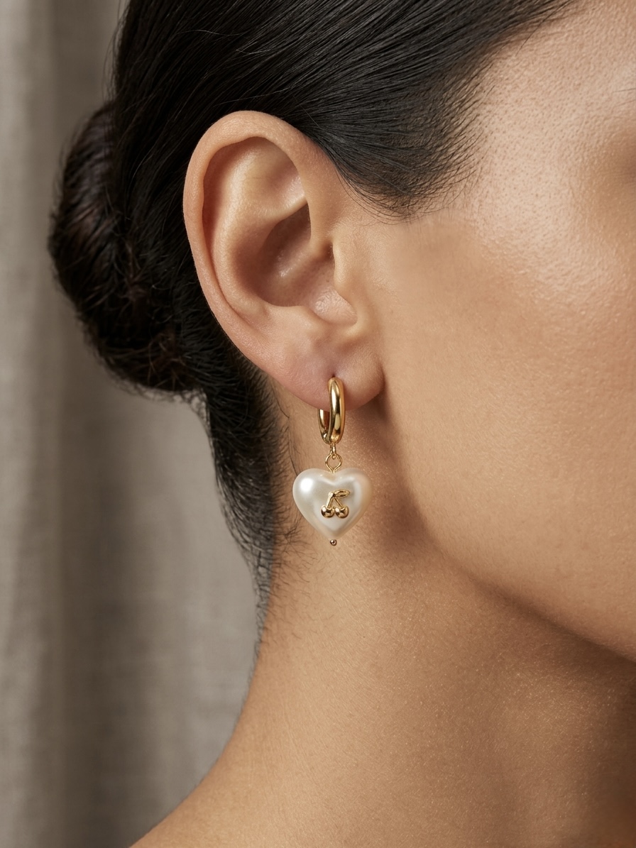 Cherry heart Earrings