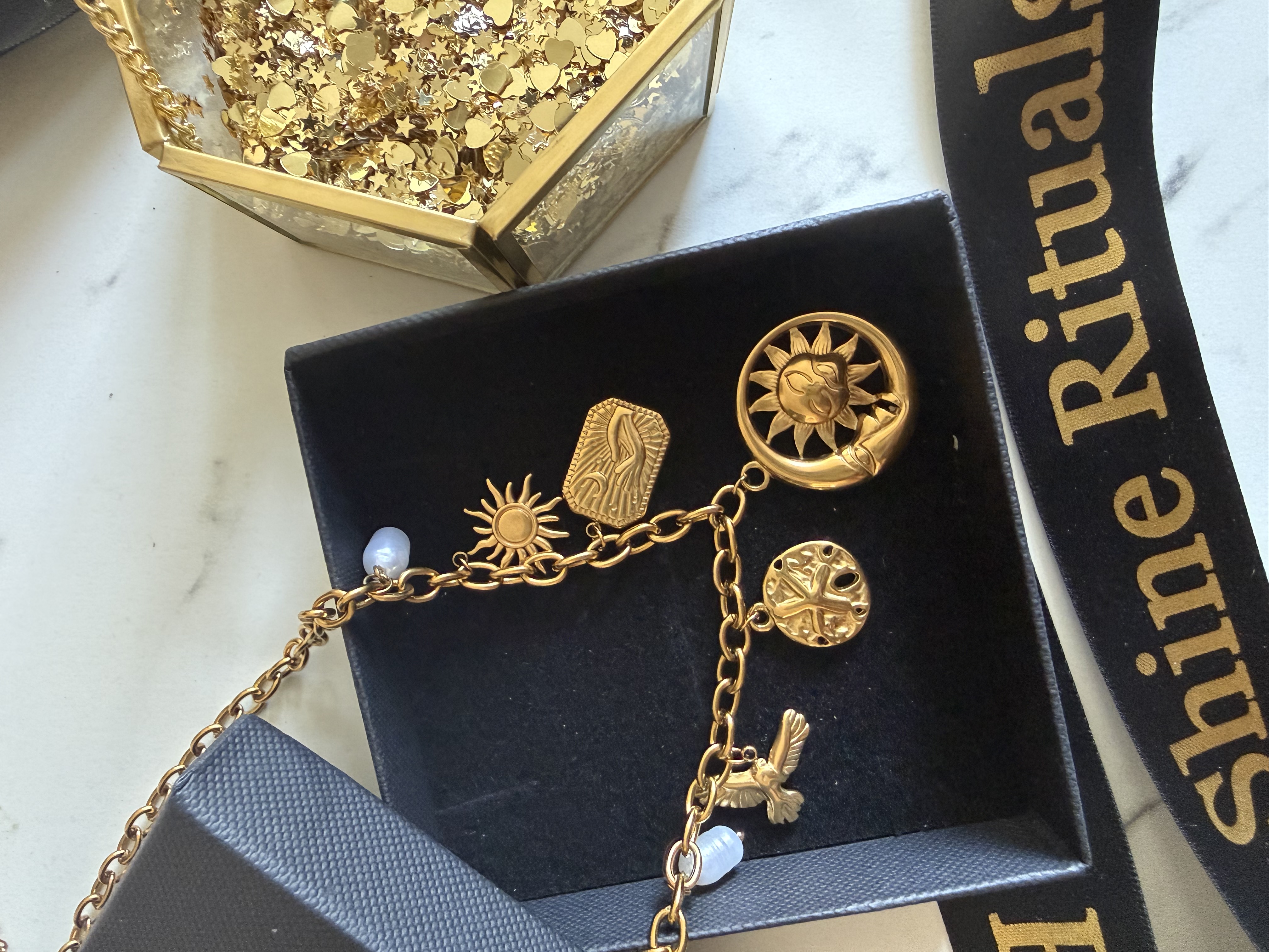 Sunshine Charms Necklace | Waterproof and Tarnish Free 18K gold plated 