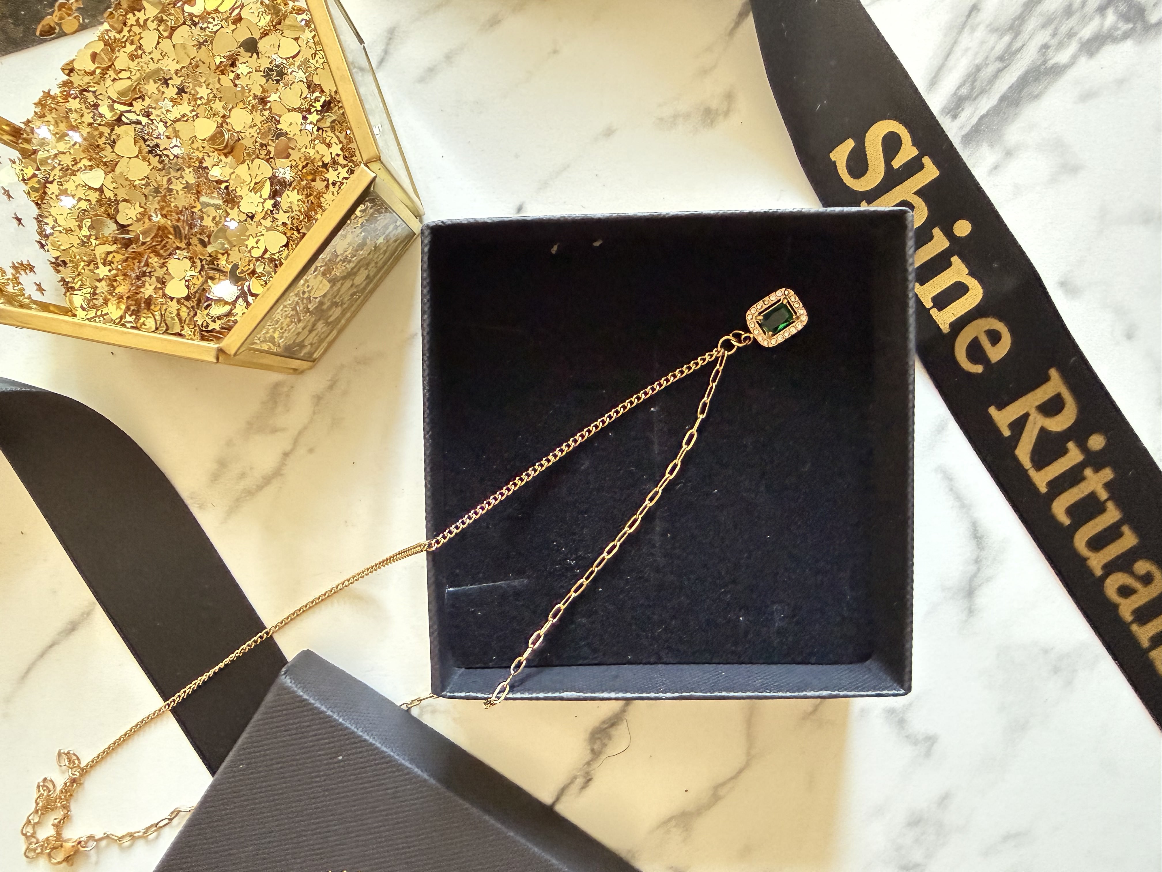 Emerald Halo Necklace