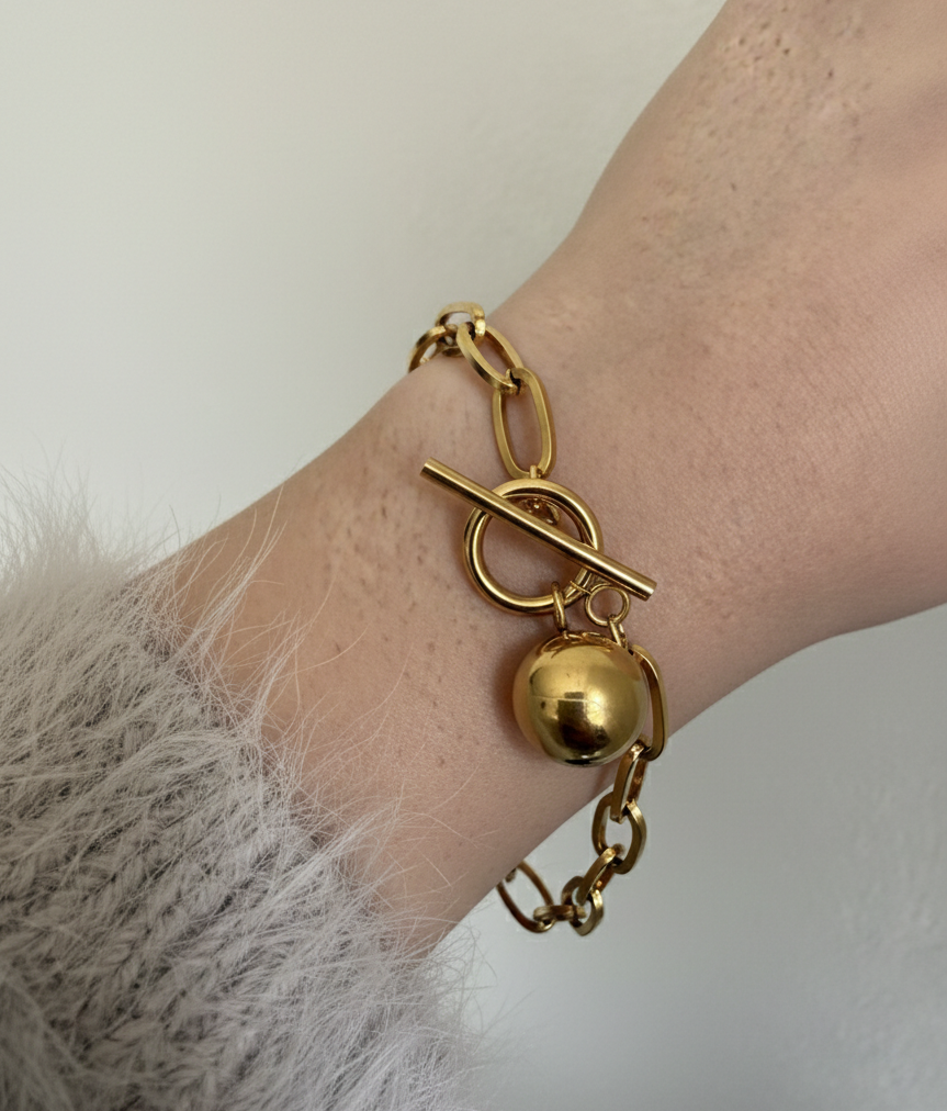 Elin Gold Link Bracelet