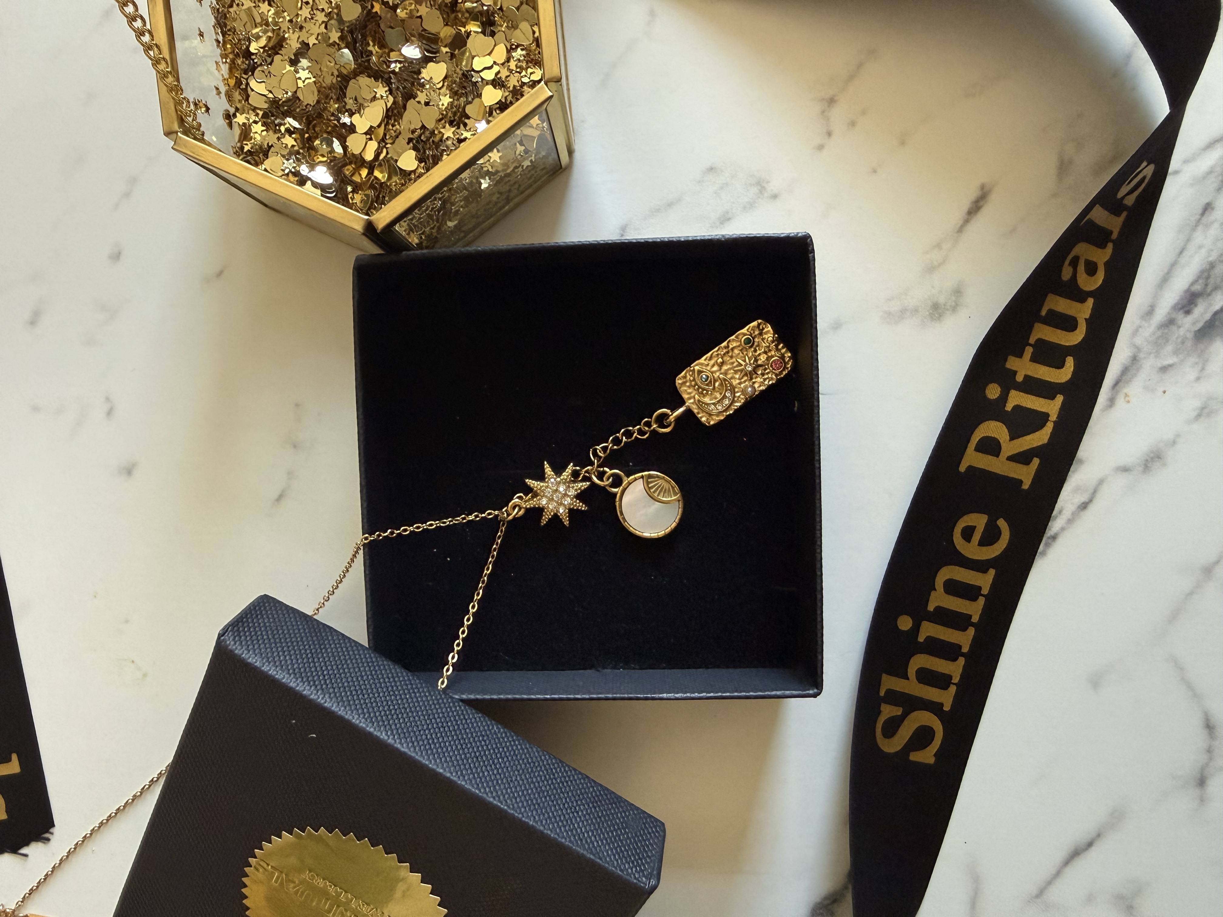 Celestial Charm Necklace | 18K Gold plated Charms Necklace | Summer Jewellery