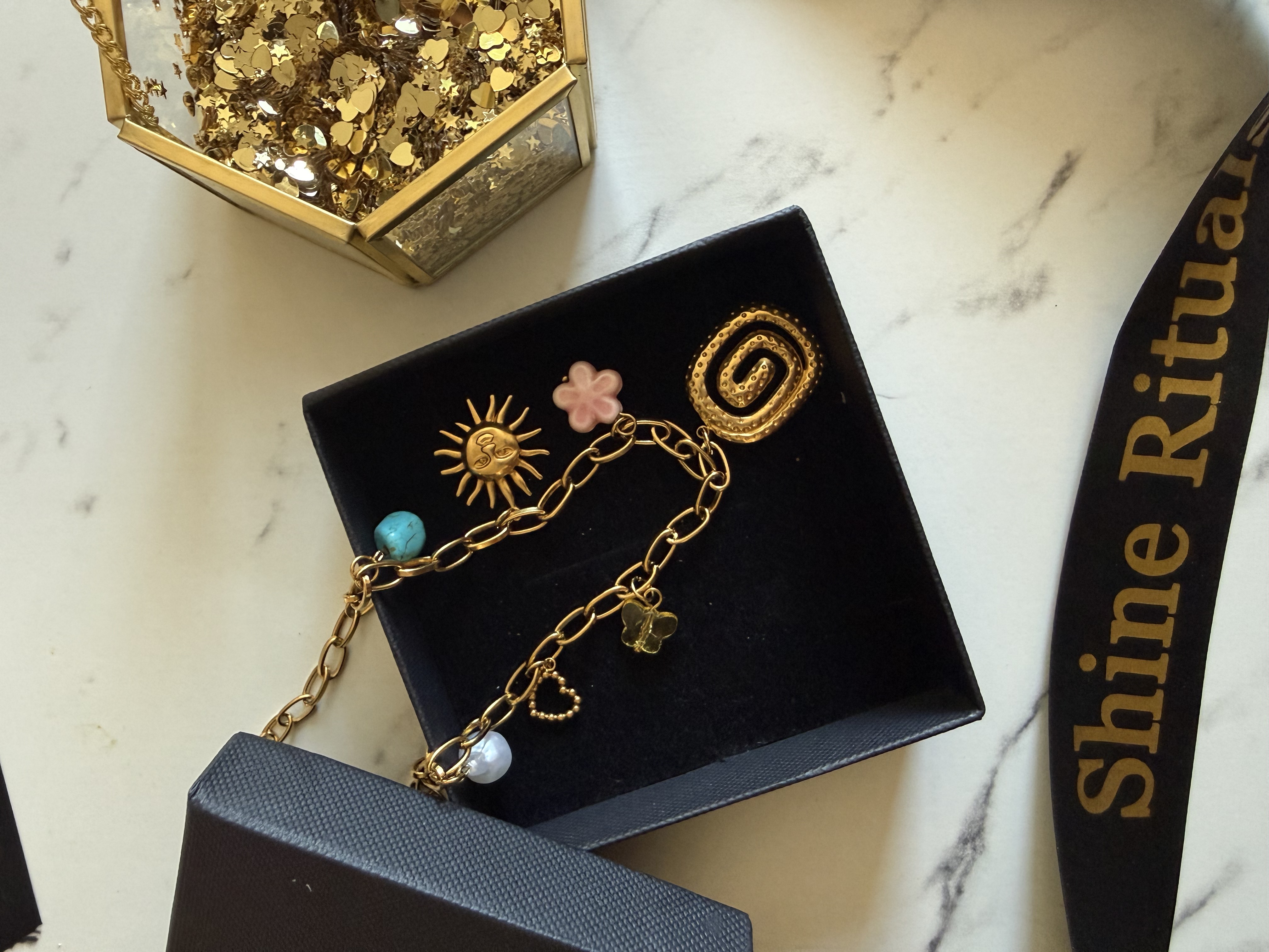  Kylie Charms Necklace | Waterproof and Tarnish Free 18K gold plated 