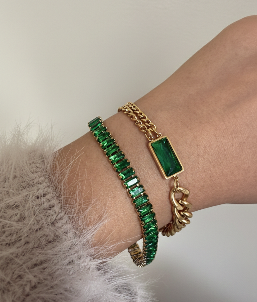 Emerald Green Tennis Bracelet
