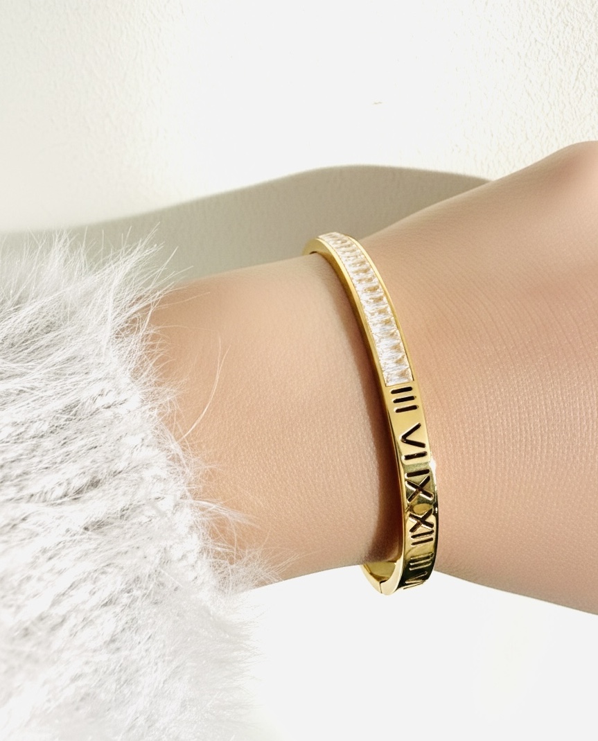 Grace  Roman Numeral Bangle