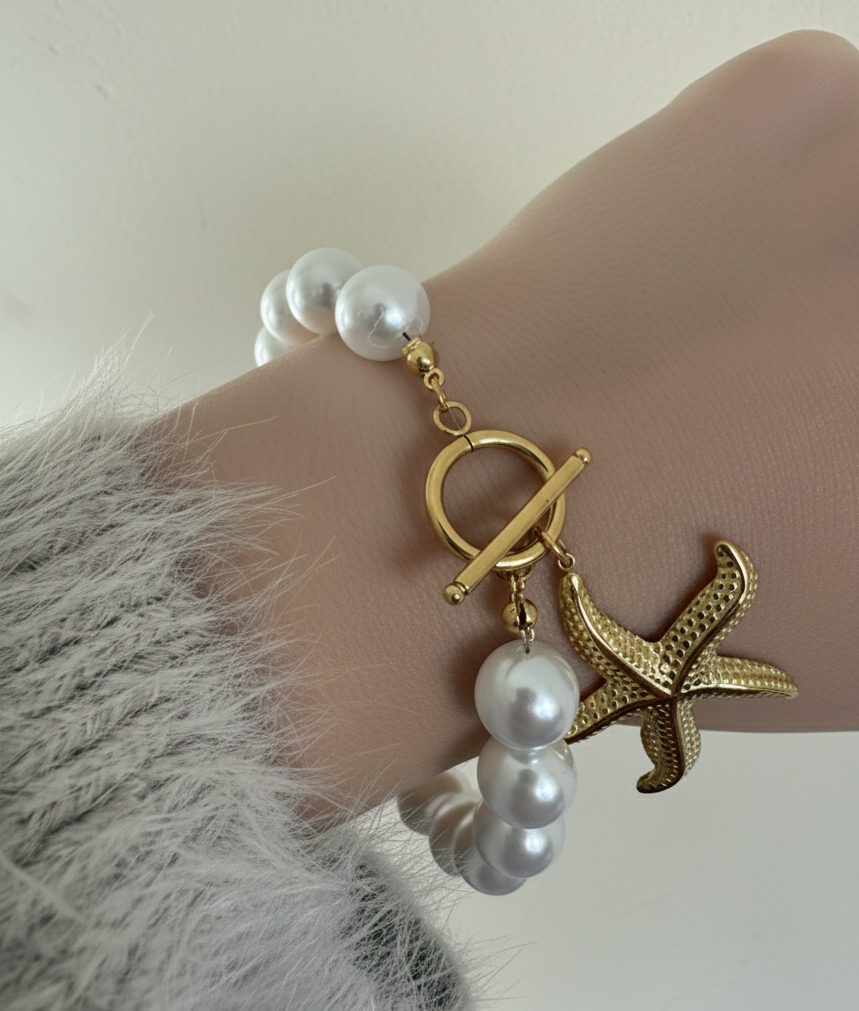 Nish Pearl Starfish Bracelet