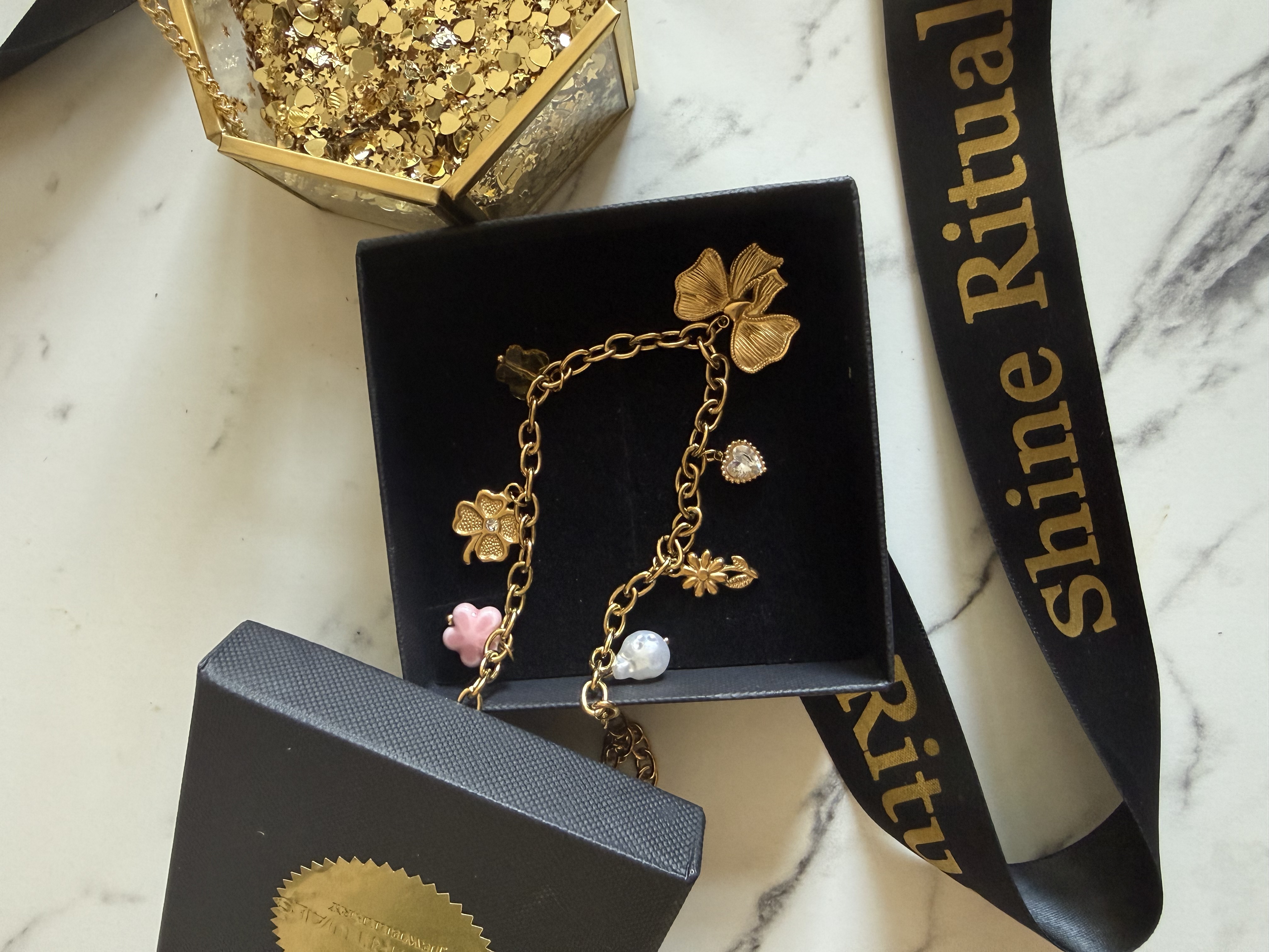 Odette Charm Necklace | Everyday Charms Necklace | 18K Waterproof Charms Necklace