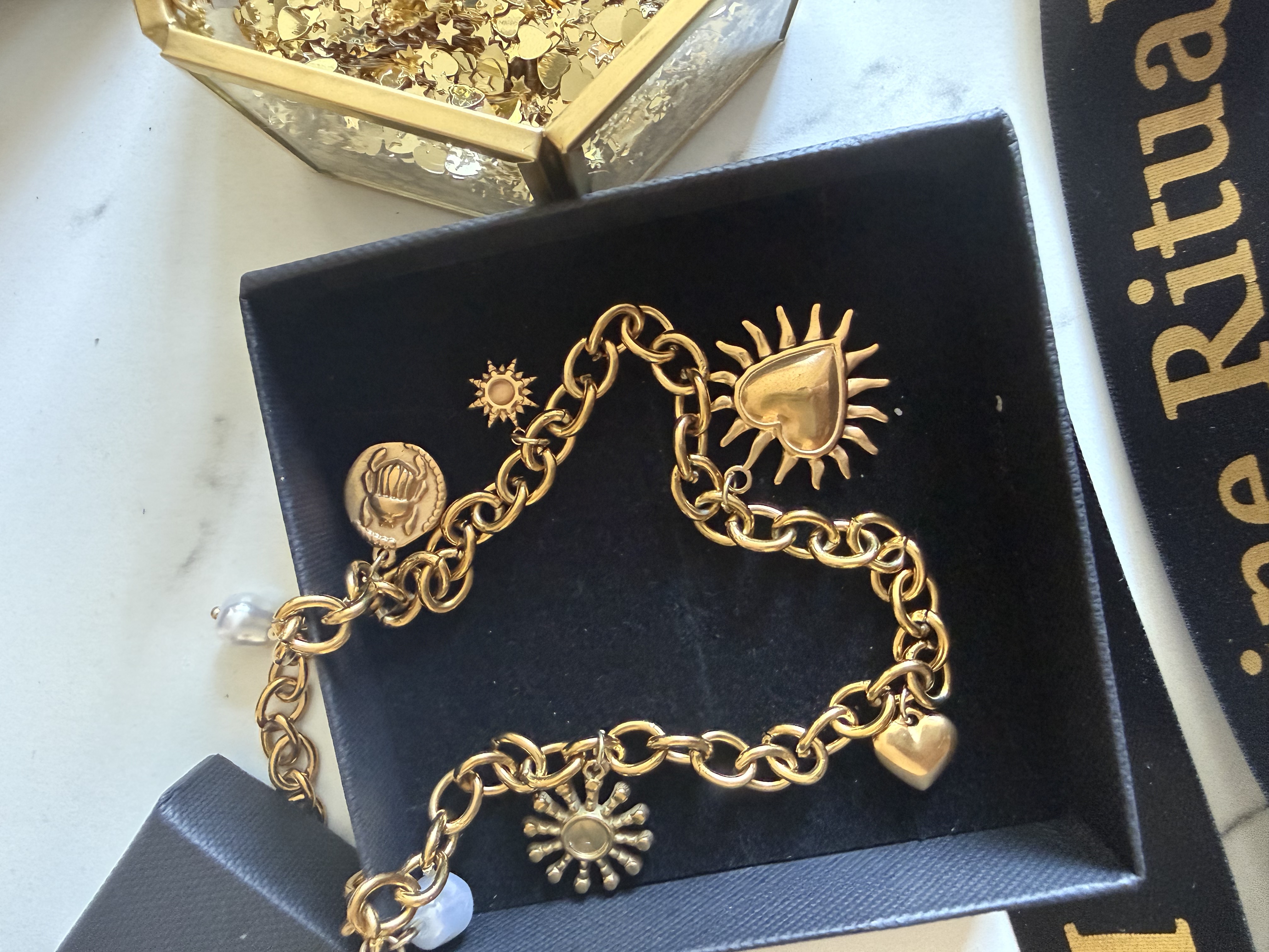 Katie Charm Necklace | Waterproof and Tarnish Free 18K gold plated 