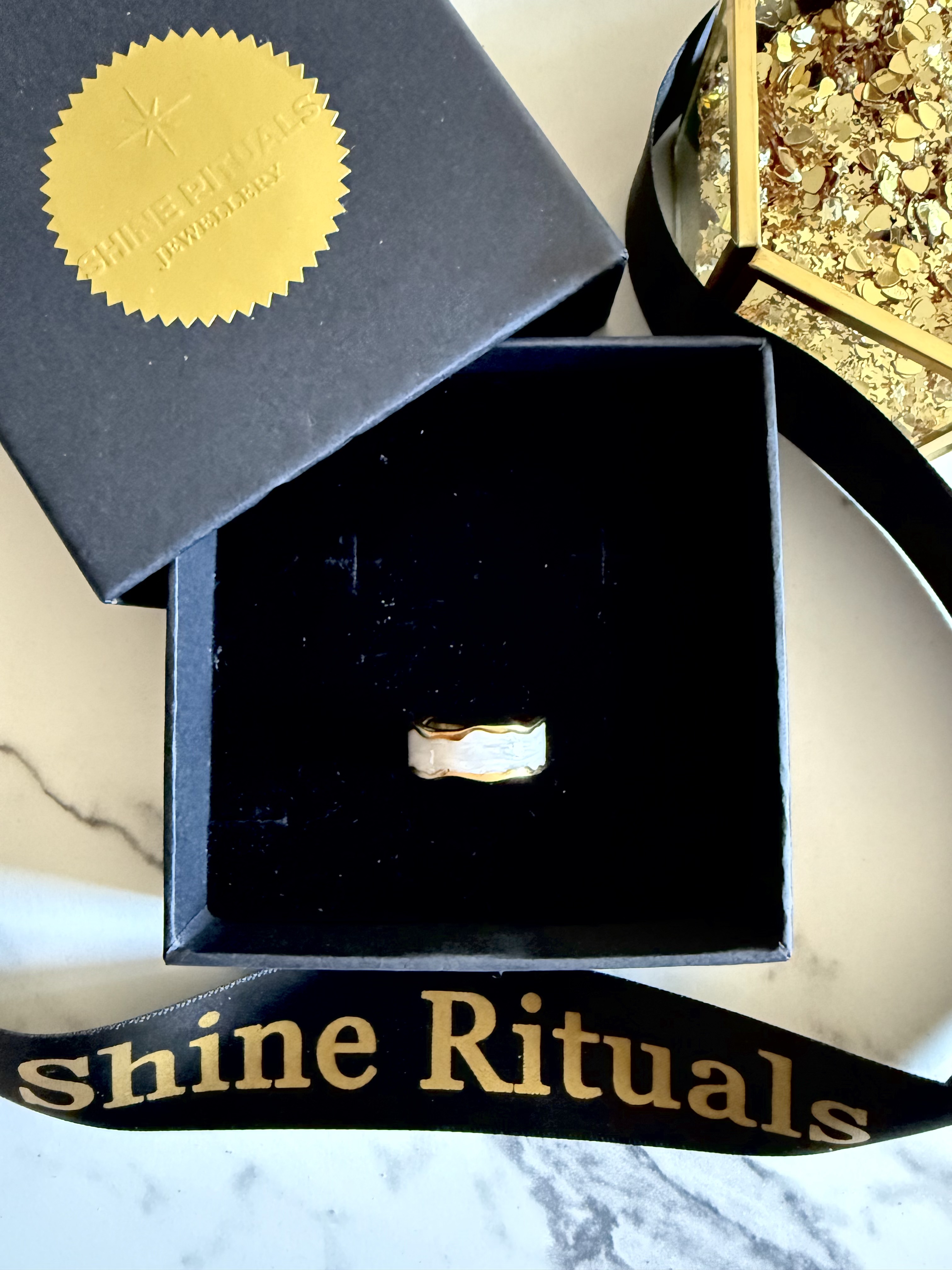Jadore Gold Band Ring | Tarnish free and Waterproof everyday wear ring