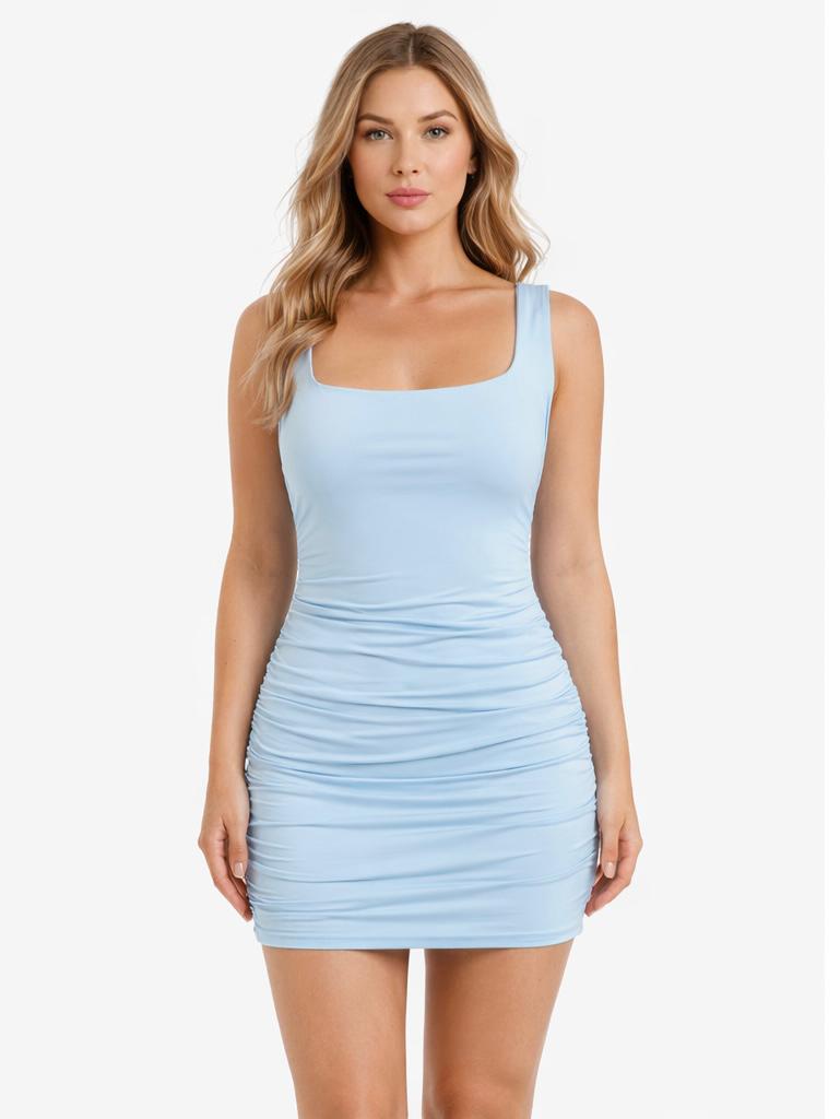 Light Blue Bodycon Mini Dress