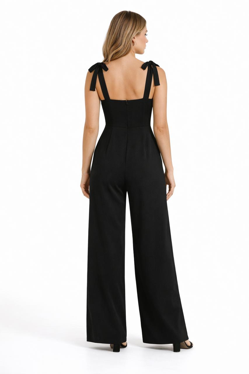 Elegant Black Wide-Leg Jumpsuit