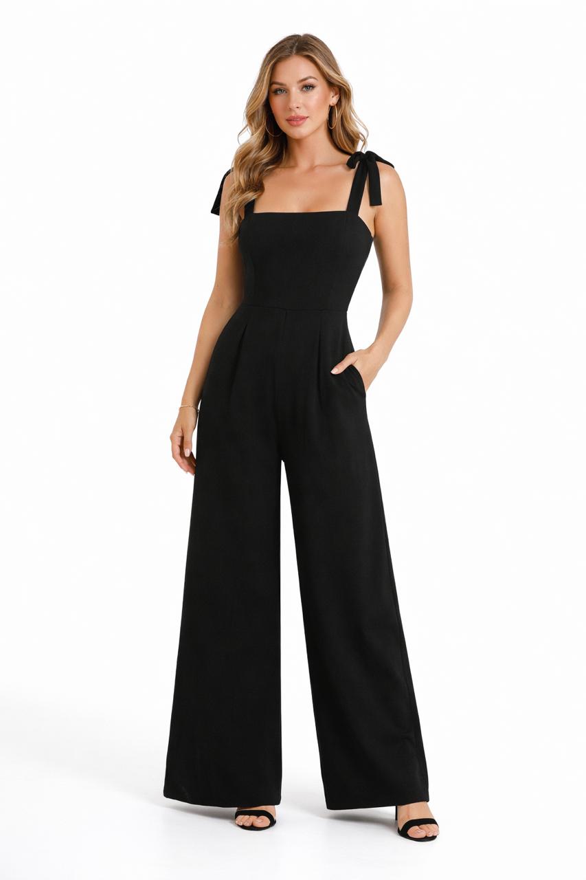 Elegant Black Wide-Leg Jumpsuit
