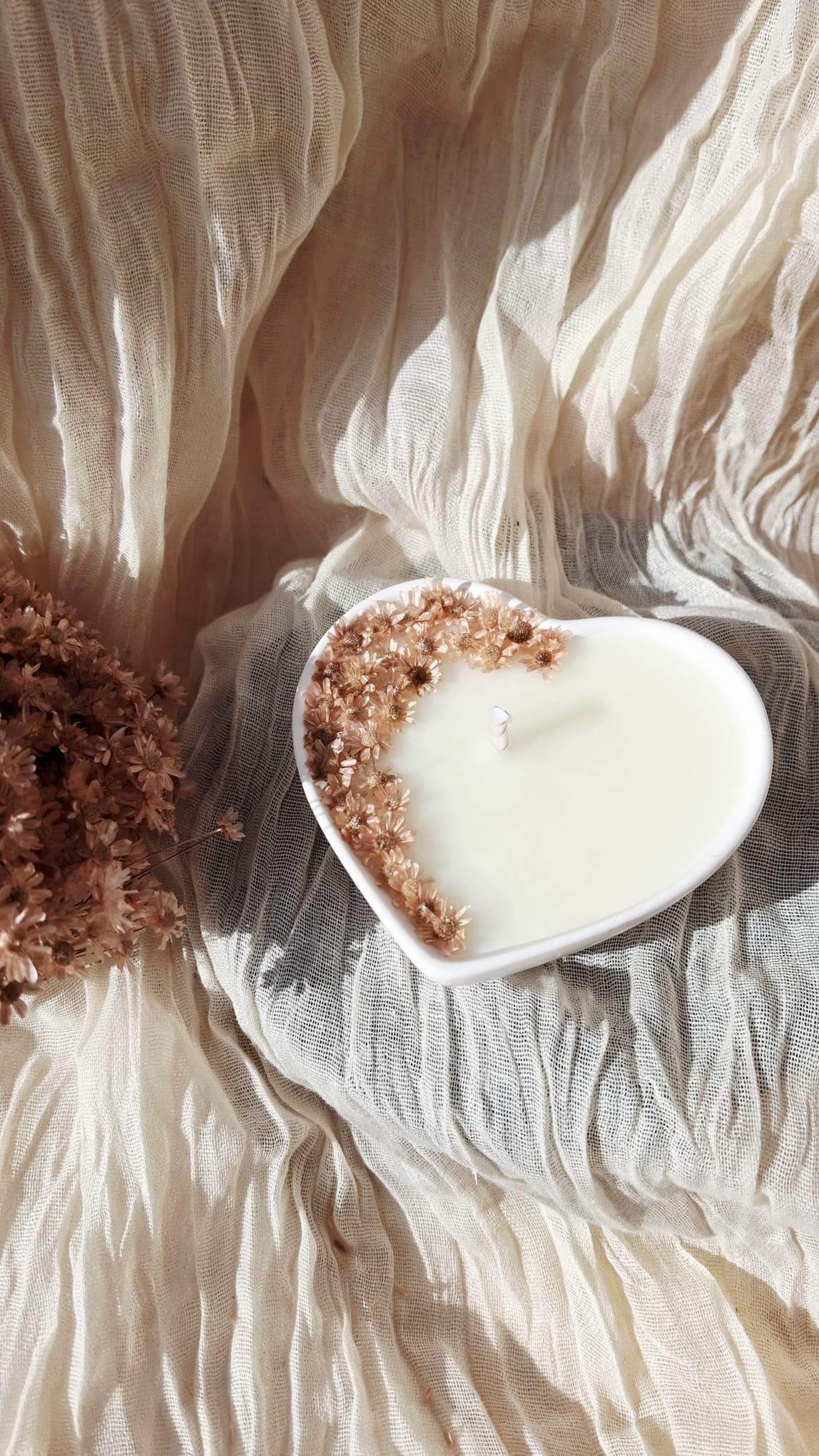 Vela Coração em Flor