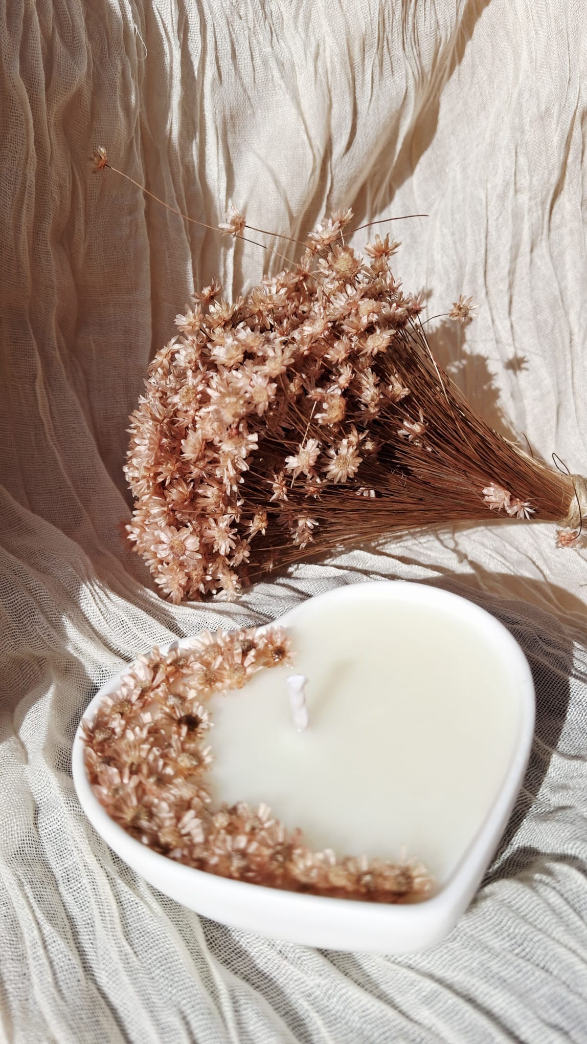 Vela Coração em Flor