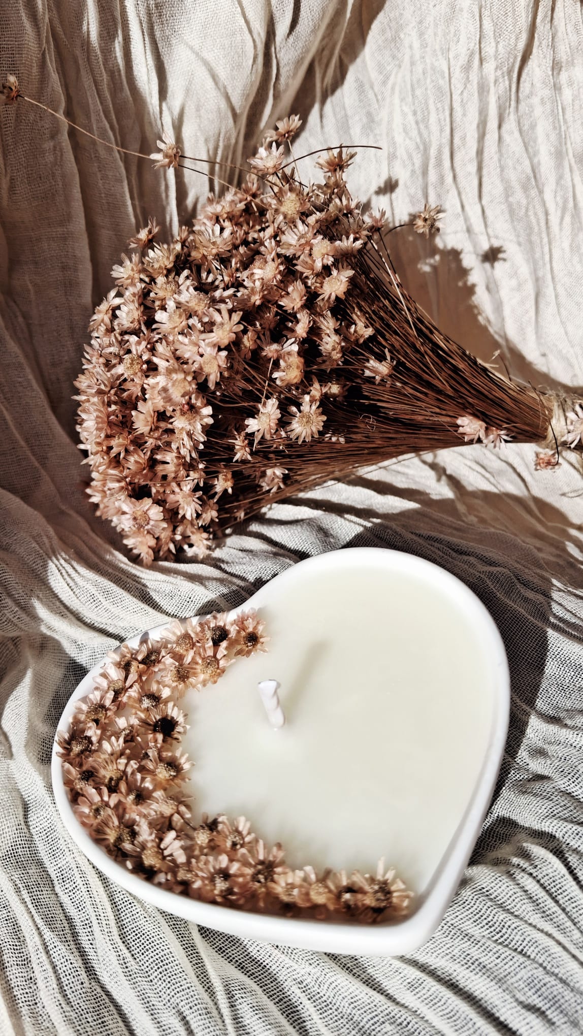 Vela Coração em Flor