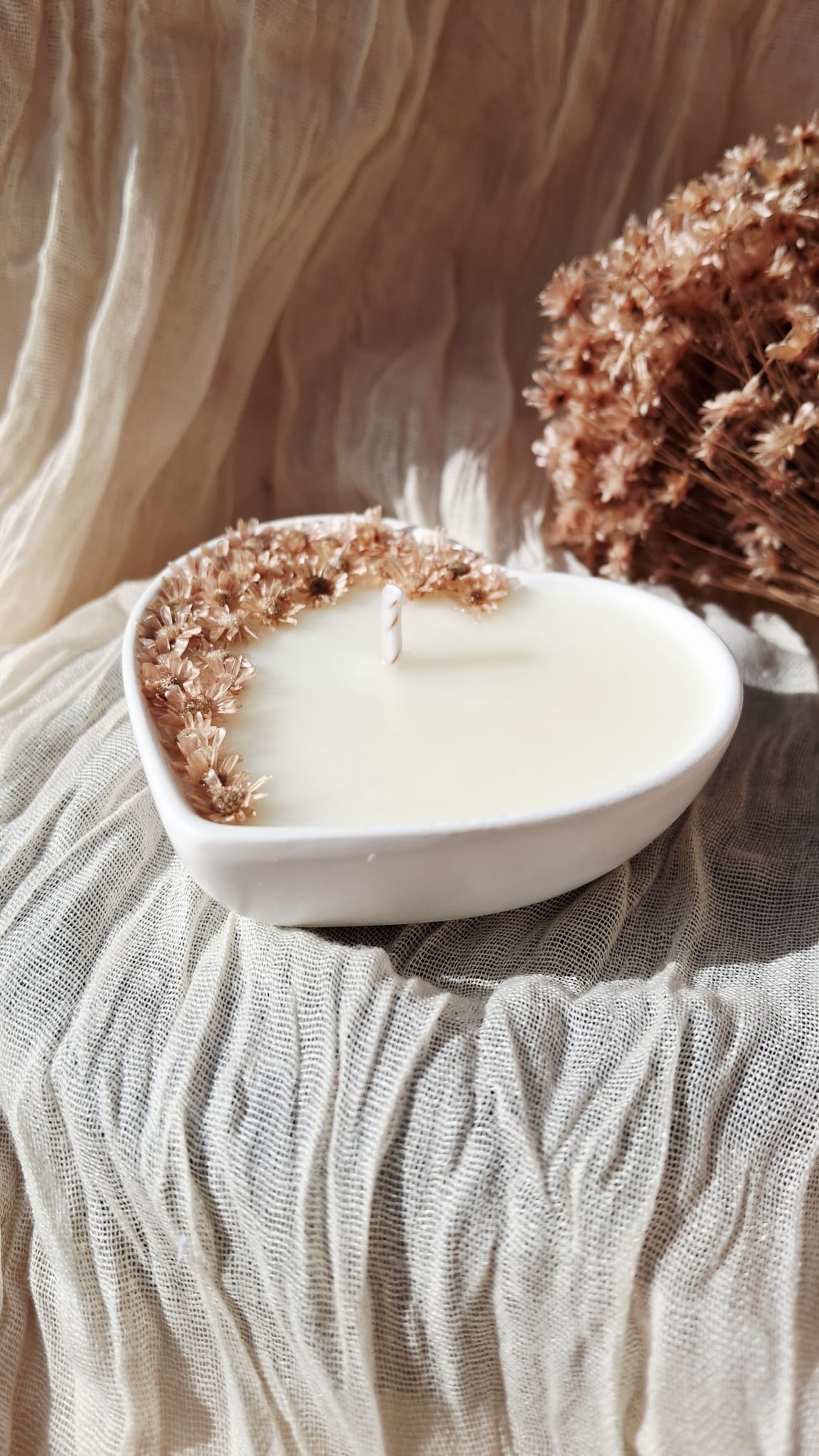 Vela Coração em Flor