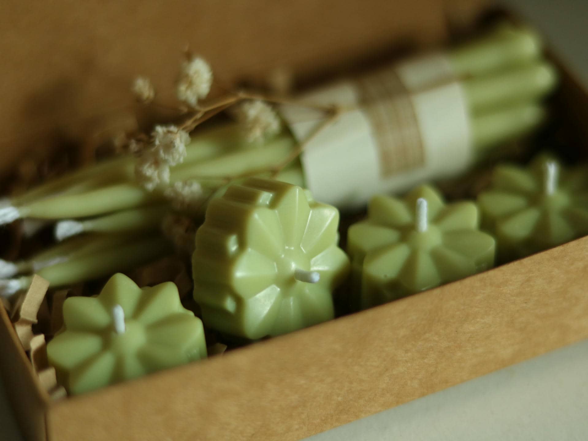 Velas de cumpleaños Flores Verdes